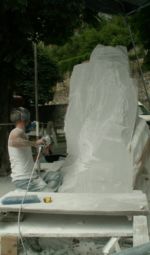 sculpteur zamora au travail